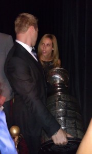 Kings Captain Dustin Brown with the Stanley Cup