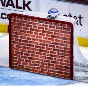 Action shot of Lundqvist and/or Quick in goal on any given day