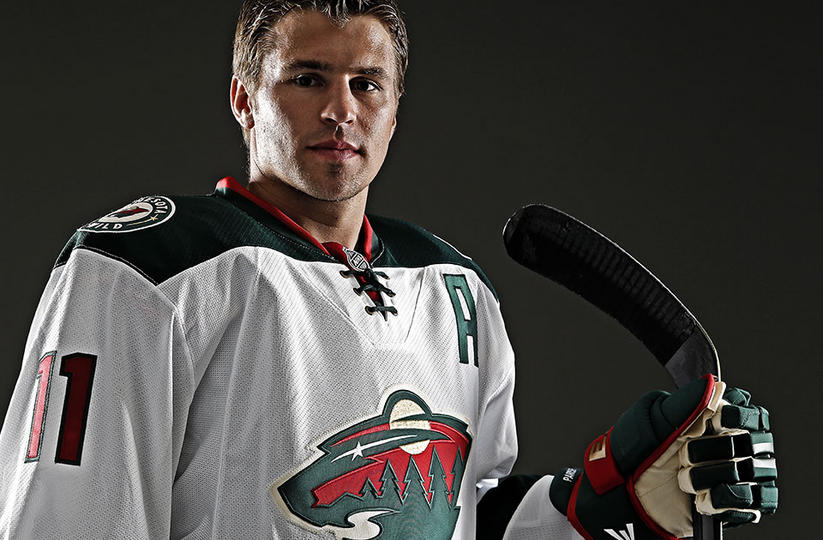 No. 11, Zach Parise of the Minnesota Wild and son of former North Star's  player J.P. Parise.
