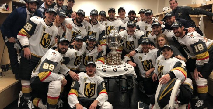 Vegas Golden Knights with Campbell Bowl