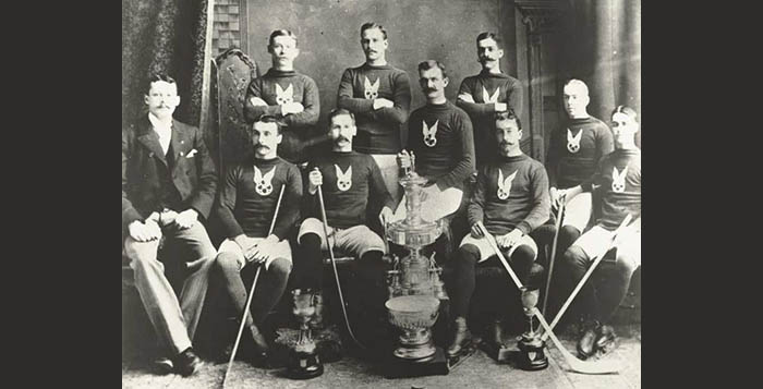 Rare Framed 1894 First NHL Stanley Cup Montreal Hockey Photo Jumbo Giclée  Print